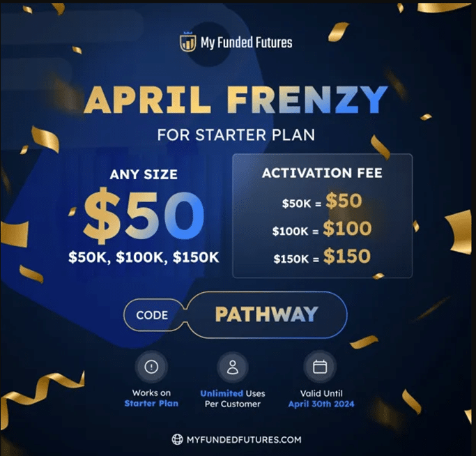 MFFU April Frenzy,MyFundedFutures starter account,MyFundedFutures Promo code